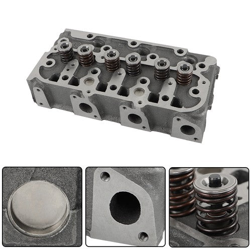 Solid Spare For Kubota D1305 B7610 Complete Cylinder Head With Valve Spring + Gasket Set