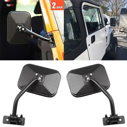 For 1997-2018 Jeep Wrangler TJ JK Door Off Quick Release Side Hinge View Mirrors