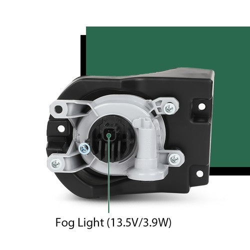 Solid Spare Fit For 2022-2024 Toyota Corolla Cross LED Fog Lights Driving Lamps Left+Right