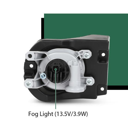 Solid Spare Fit For 2022-2024 Toyota Corolla Cross LED Fog Lights Driving Lamps Left+Right