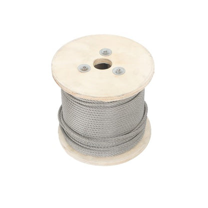 Solid Spare 3/16" 7x19 Stainless Steel Cable - 250FT T304 Wire Rope 3700lb Fracture Strength