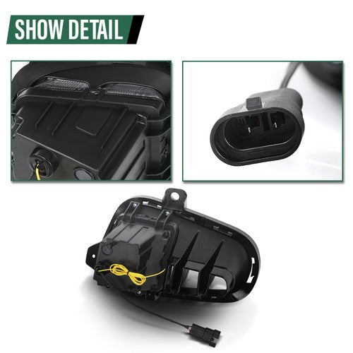 Solid Spare Fit For 18-20 Kia Rio LED DRL Daytime Running Lights Fog Lamps w/ Turn Signal