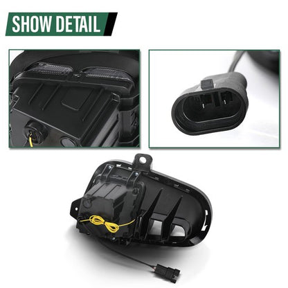 Solid Spare Fit For 18-20 Kia Rio LED DRL Daytime Running Lights Fog Lamps w/ Turn Signal