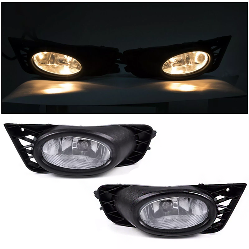 For 2009 2010 2011 Honda Civic Sedan Clear Lens Fog Lights W/Bulb Switch Wiring