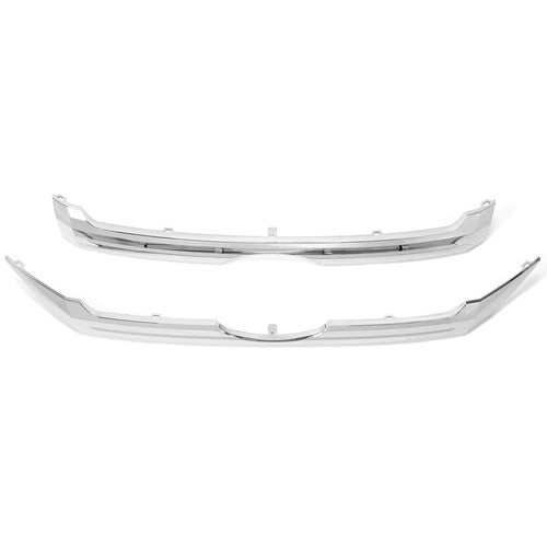 Solid Spare 2PCS Front Upper & Center Grille Trim Grill Chrome Set For 2011-2014 Ford Edge