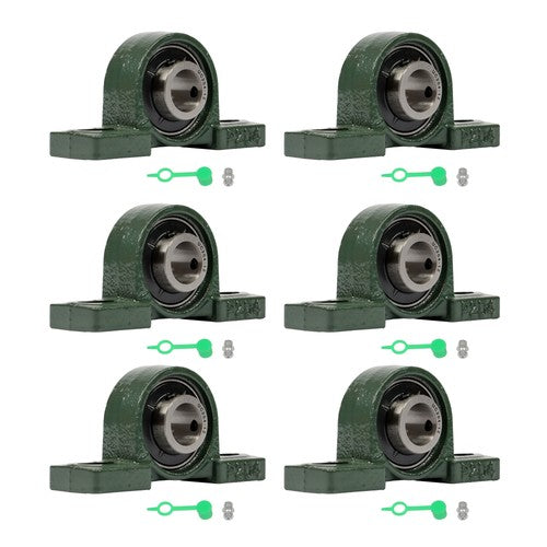 Solid Spare 6× UCP204-12 Pillow Block Mounted Ball Bearing 3/4" Bore Cast Iron Base