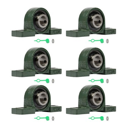 Solid Spare 6× UCP204-12 Pillow Block Mounted Ball Bearing 3/4" Bore Cast Iron Base