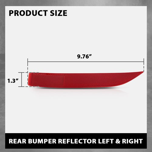 Solid Spare Rear Bumper Reflector Light Fit For 2016-2019 BMW X1 F48 Left+Right Side