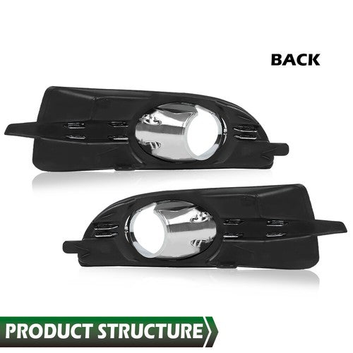 Solid Spare Bumper Fog Light Bezel Lamp Trim Fit For 2010-2013 Buick Lacrosse Left+Right