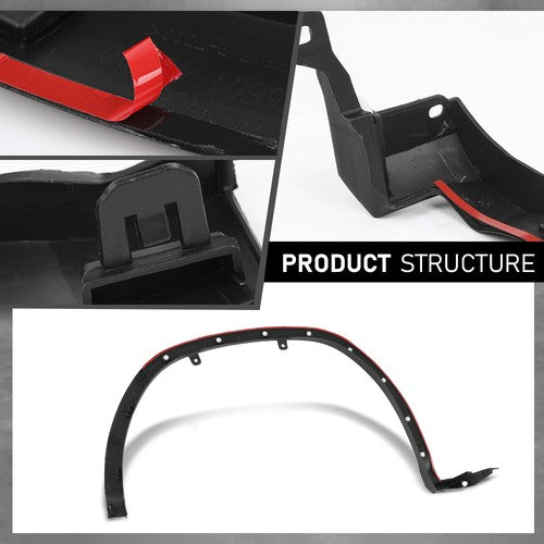 Solid Spare Fit For 16-19 Lexus RX350 RX450h Front Left+Right Fender Flare Wheel Arch Trim