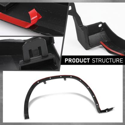 Solid Spare Fit For 16-19 Lexus RX350 RX450h Front Left+Right Fender Flare Wheel Arch Trim
