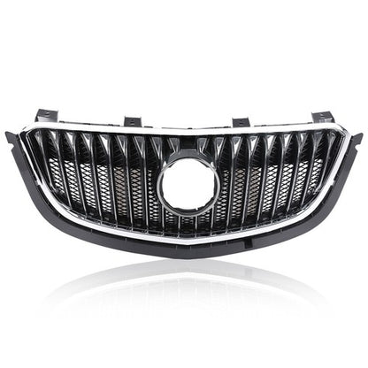 Solid Spare Fit For 2016-2018 Buick Envision Black Front Bumper Upper Grille w/ Chrome Trim