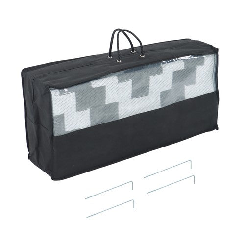 Solid Spare Gray & White 9x12FT Waterproof Plastic Straw Rug For Camping Outdoor Carpet