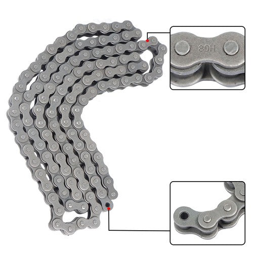 Solid Spare #80H Heavy Duty Roller Chain × 10 Feet With 1 Connector New
