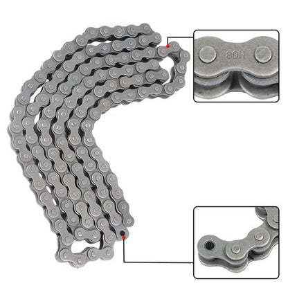 Solid Spare #80H Heavy Duty Roller Chain × 10 Feet With 1 Connector New
