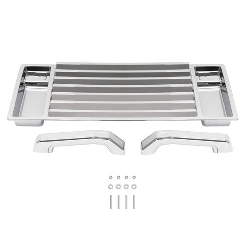 Solid Spare For 2003-2009 Hummer H2 Chrome Hood Deck Vent Panel Grille with handle covers
