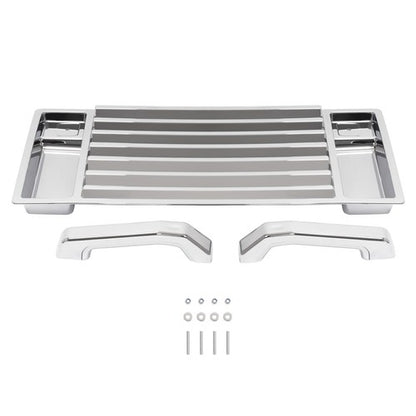 Solid Spare For 2003-2009 Hummer H2 Chrome Hood Deck Vent Panel Grille with handle covers