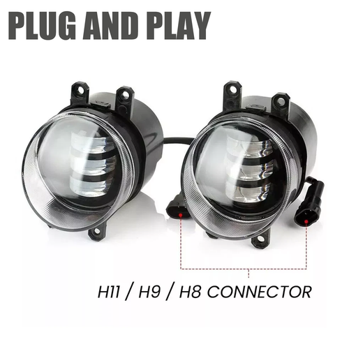 2x Black LED Fog Lights Driving Lamp For Toyota Tacoma 2012-2015 DOT Bumper Lamp