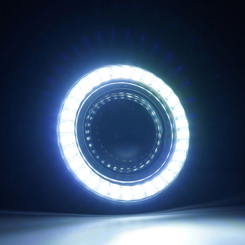 Pair Projector Angel Eyes White LED Halo Fog Light DRL For 2016-2019 Honda Civic
