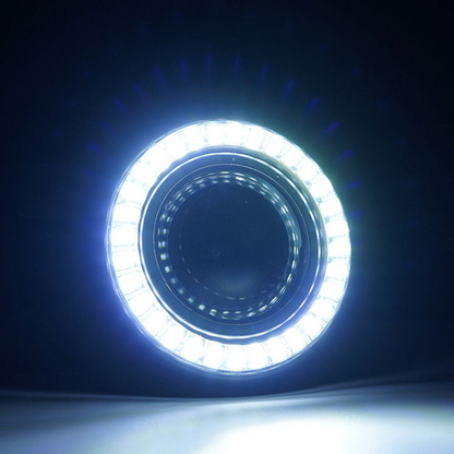 Pair Projector Angel Eyes White LED Halo Fog Light DRL For 2016-2019 Honda Civic
