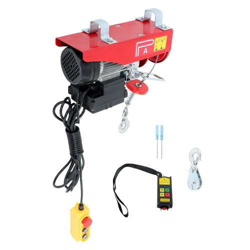 Solid Spare 440lbs Mini Electric Hoist 14ft Wired+328ft Wireless Remote Control 110V 510W