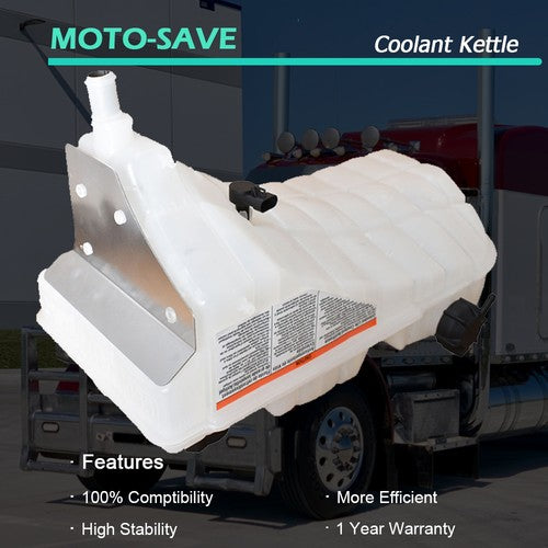 Solid Spare Fit For 08-11 Peterbilt 365 Coolant Reservoir Tank W/Cap & Sensor AM-2804282367