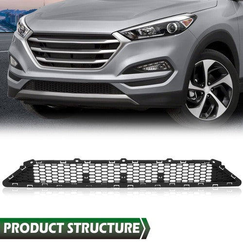 Solid Spare Fit For 2016-2018 Hyundai Tucson Front Bumper Lower Grille Grill 86561D3000