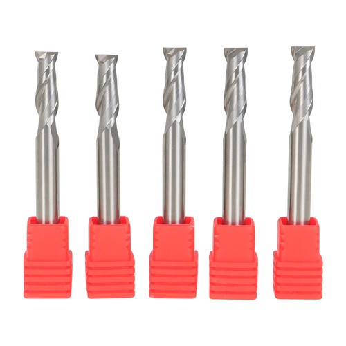 Solid Spare 5 PCS 1/4" 2 Flute New Carbide End Mill 3/4" LOC 2-1/2" Overall Length