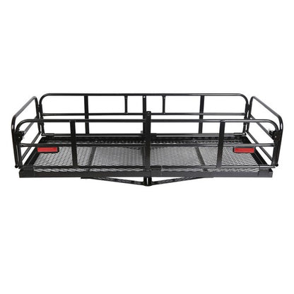 Solid Spare Folding Trailer Hitch Cargo Carrier Basket Luggage Rack w/ 2" Receiver 500 LBS