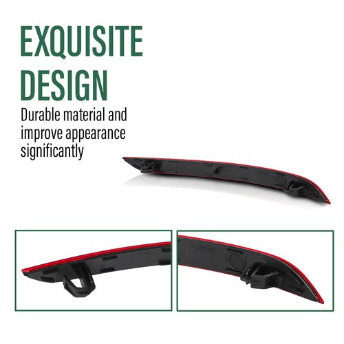 Solid Spare Rear Bumper Reflector Side Marker Red Fit For 2018-2024 Volvo XC60 Left Side