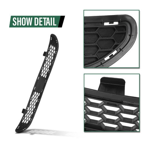 Solid Spare Front Bumper Lower Grille Grill Black Fit For For 2019-2020 Hyundai Santa Fe