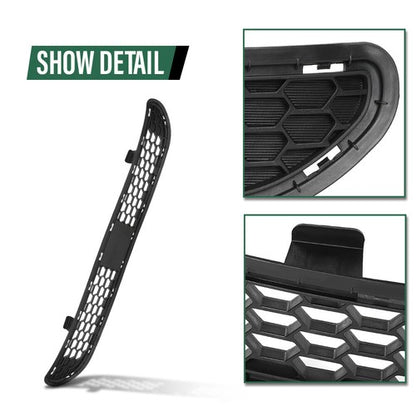 Solid Spare Front Bumper Lower Grille Grill Black Fit For For 2019-2020 Hyundai Santa Fe