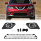 For 2014-2016 Nissan Rogue Bumper Lower Grille LH+RH Fog Light SET