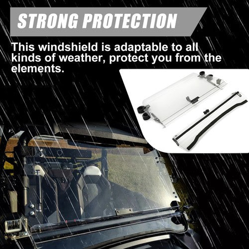 Solid Spare Clear Windshield Flip For Polaris RZR 800 570 / RZR XP 900 / XP 4 800 900 11-14