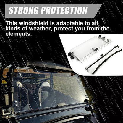 Solid Spare Clear Windshield Flip For Polaris RZR 800 570 / RZR XP 900 / XP 4 800 900 11-14