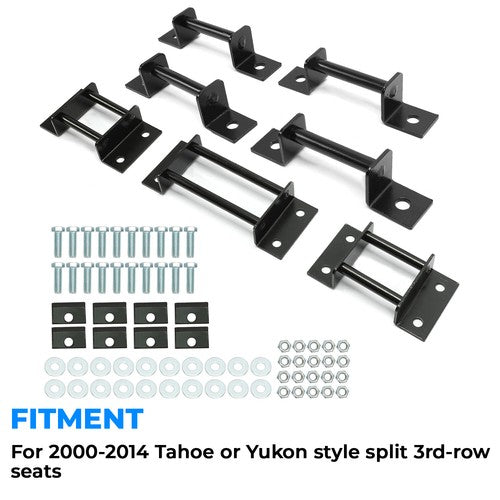 Solid Spare 3rd Row Seat Brackets w/ Striker & Bolts kit For Chevrolet Tahoe Yukon 2000-2014