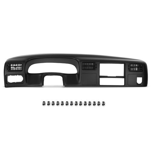 Solid Spare Fit For 1999-2004 Ford F-250 F-350 Dash Cluster Radio Bezel Trim Panel Black