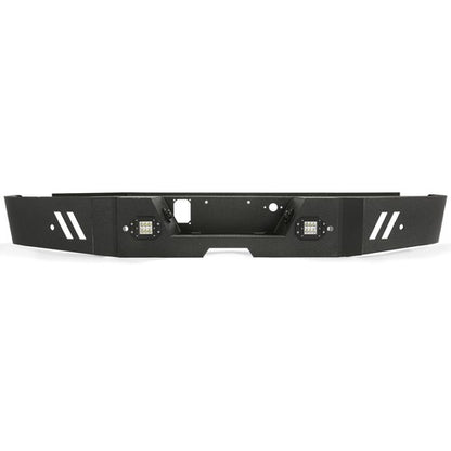 Solid Spare Fits 2015-2019 GMC Sierra 2500HD/3500HD Black Steel Rear Bumper with LED lights