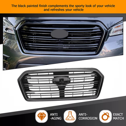 Glossy Black Front Upper Grille Mesh Fit For 2019 2020 2021 2022 Subaru Ascent