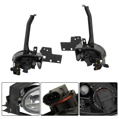 Solid Spare Fog Driving Lights Lamps Black For 2008-2010 Honda Accord Sedan Replacement PAIR