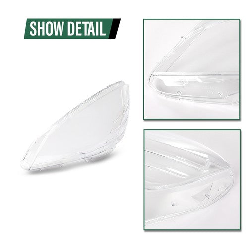 Solid Spare Pair Headlight Headlamp Lens Cover Fit For 2008-2011 Mercedes Benz C-Class W204