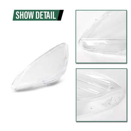 Solid Spare Pair Headlight Headlamp Lens Cover Fit For 2008-2011 Mercedes Benz C-Class W204