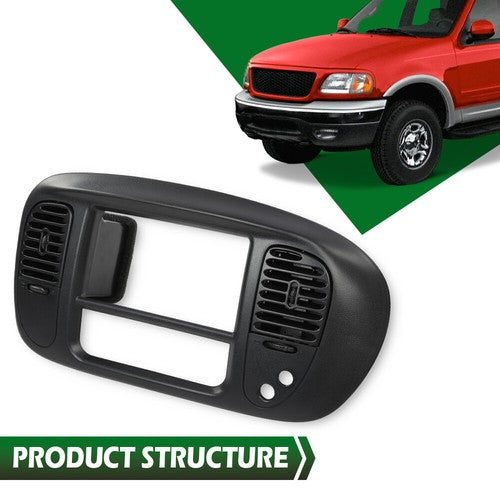 Solid Spare Fit For 97-03 Ford F150 Expedition Black Center Dash Radio Bezel w/ Air Vent