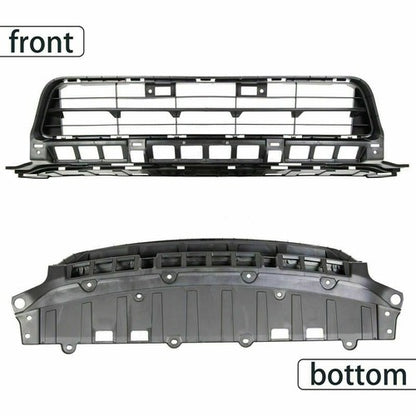 Solid Spare Fit HD Civic Sedan 2009 2010 2011 Front Bumper Lower Grille Black Grill