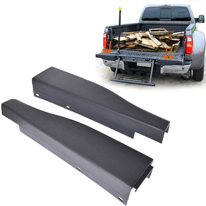 Solid Spare Fit For Ford F250 F350 Left Right Kit Tailgate Molding Cap Trim Black Plastic