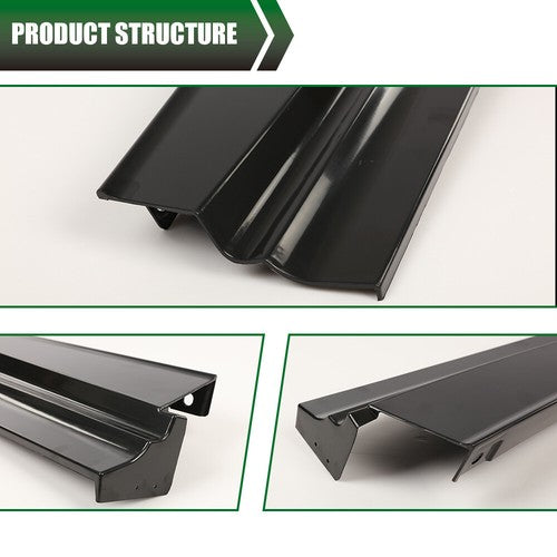 Solid Spare Fit For 1979-1985 Cadillac Eldorado Front Rear Bumper Panel Fillers Set Black