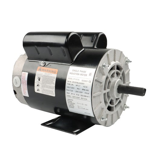 Solid Spare Electric Motor Compressor 3450RPM 3.7HP Duty 56Frame 1 Phase 5/8" Shaft 230V New