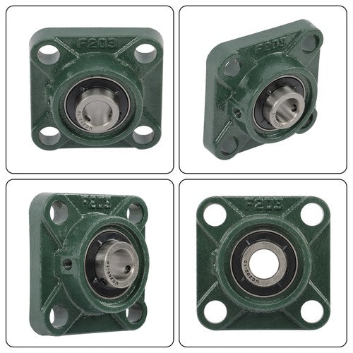 Solid Spare 10pcs UCF202-10 Pillow Block Bearing Self-Aligning Solid Base 4-Bolt 5/8" Bore