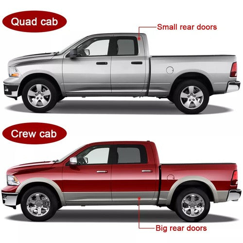 Solid Spare 4PCS ROCKER PANEL GUARD SILL PLATE COVER FOR RAM 1500/2500/3500 CREW CAB 2009-18
