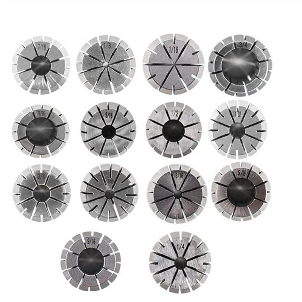 Solid Spare ER32 Collet Set 14Pc For CNC Milling Lathe Tool Engraving Machine 1/16 "-3/4"